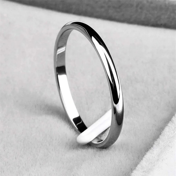 2mm Stainless Steel Wedding Band Ring for Women, F613 - Picture 1 of 1